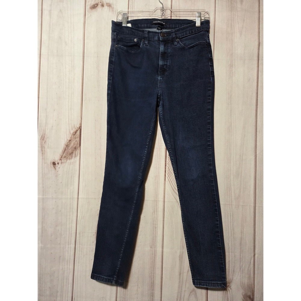 Calvin‎ Klein Jeans Womens High Rise Skinny Dark Wash Denim Jeans Size 10